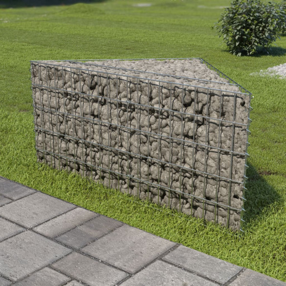 Strat înălțat gabion - 75x75x50 cm - oțel galvanizat