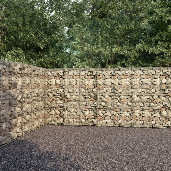 Perete gabion cu capace - 600 x 30 x 200 cm - oțel galvanizat