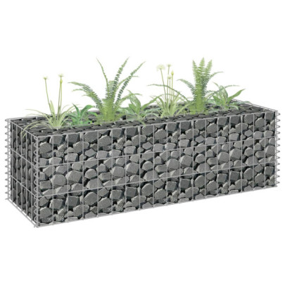 Strat înălțat gabion - 90 x 30 x 30 cm - oțel galvanizat