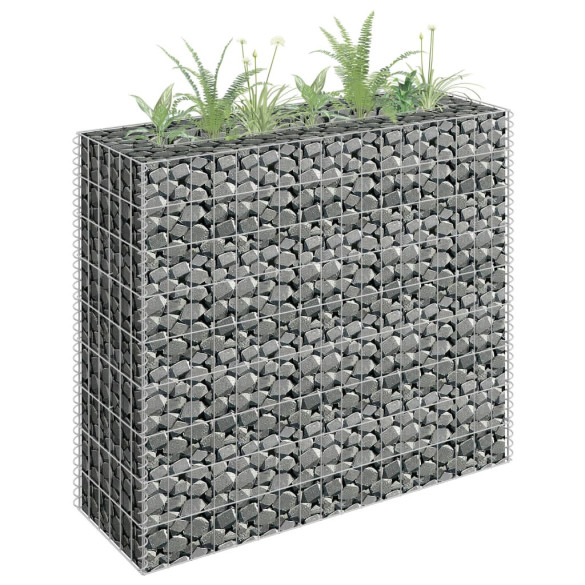 Strat înălțat gabion - 90 x 30 x 90 cm - oțel galvanizat