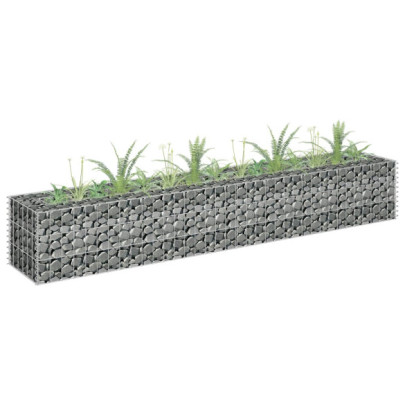 Strat înălțat gabion - 180 x 30 x 30 cm - oțel galvanizat