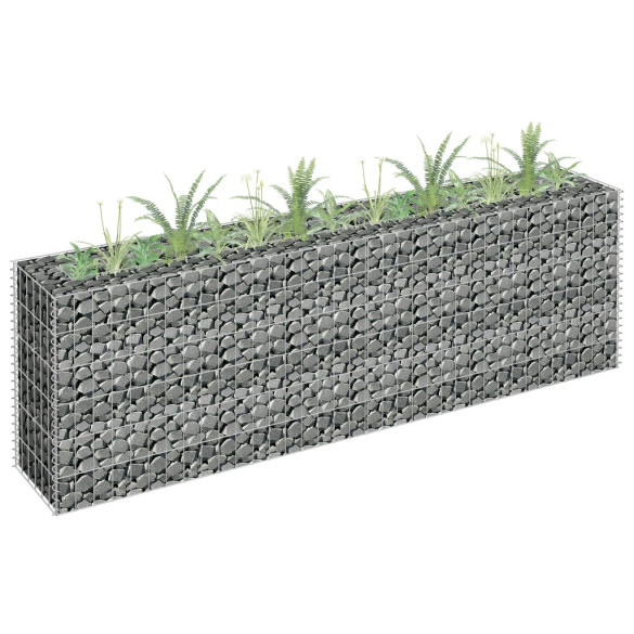 Strat înălțat gabion - 180 x 30 x 60 cm - oțel galvanizat