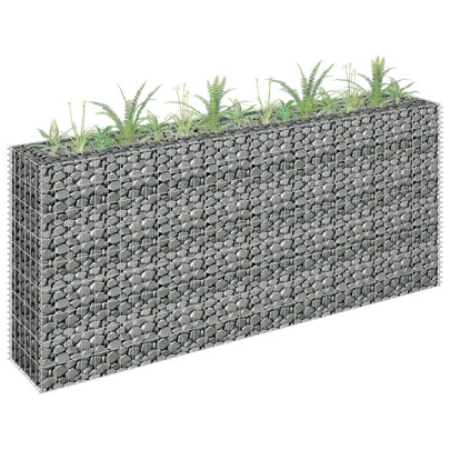 Strat înălțat gabion - 180 x 30 x 90 cm - oțel galvanizat