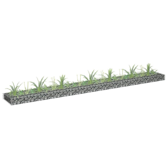 Strat înălțat gabion - 270x30x10 cm - oțel galvanizat