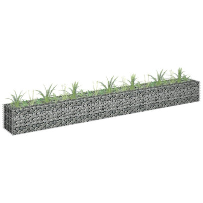 Strat înălțat gabion - 270 x 30 x 30 cm - oțel galvanizat