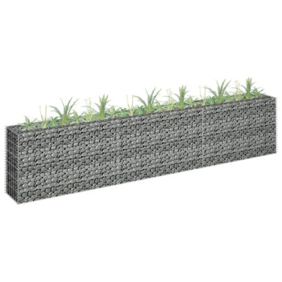 Strat înălțat gabion - 270 x 30 x 60 cm - oțel galvanizat