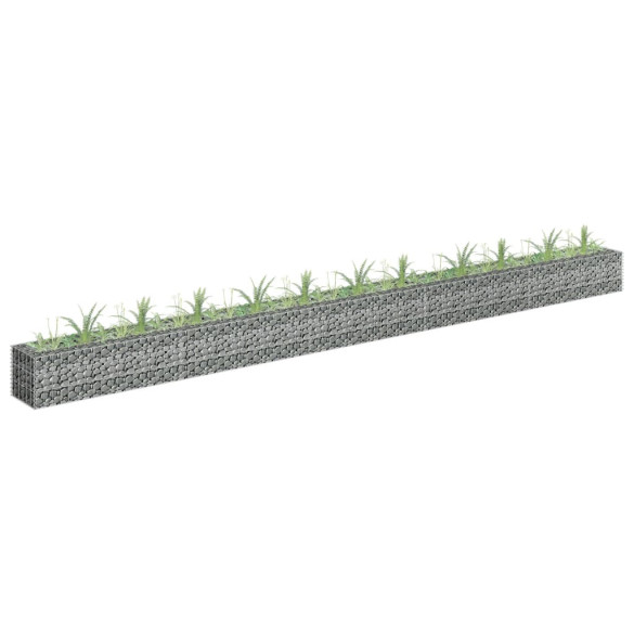 Strat înălțat gabion - 450 x 30 x 30 cm - oțel galvanizat