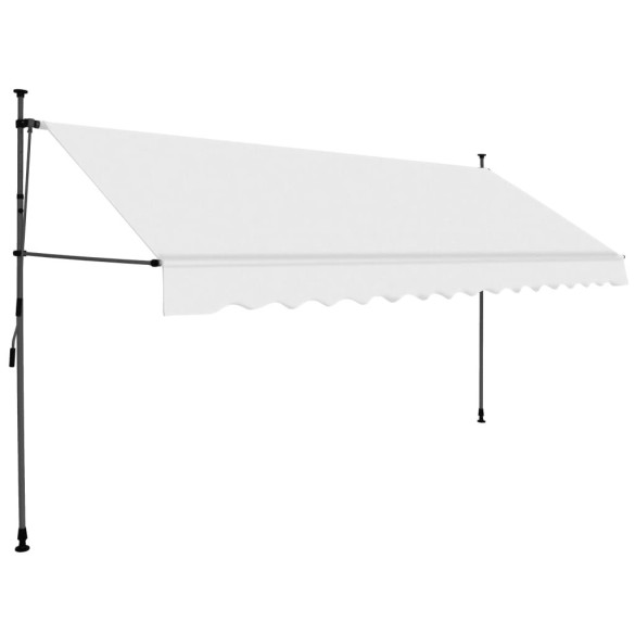 Copertină retractabilă manual cu LED - crem - 350 cm