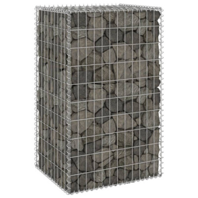 Perete gabion cu capace - 60 x 50 x 100 cm - oțel galvanizat