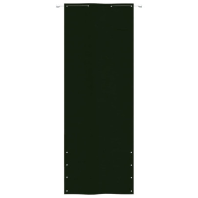 Paravan de balcon - verde închis - 80x240 cm - țesătură oxford