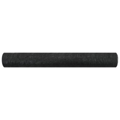 Plasă protecție intimitate - negru - 1x10 m - HDPE - 75 g/m²