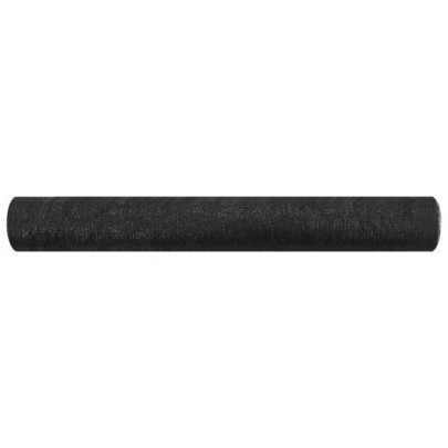 Plasă protecție intimitate - negru - 1,2x10 m - HDPE - 75 g/m²