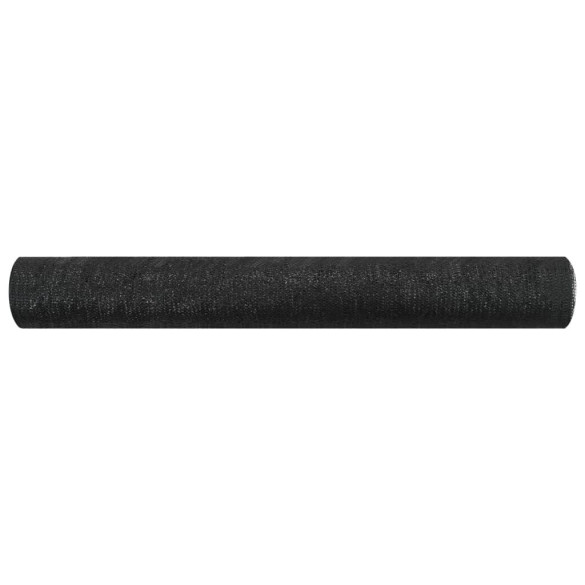 Plasă protecție intimitate - negru - 1,2x25 m - HDPE - 75 g/m²