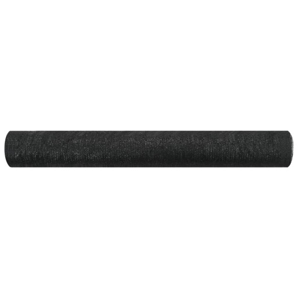 Plasă protecție intimitate - negru - 2x25 m - HDPE - 75 g/m²