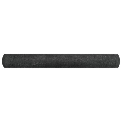 Plasă protecție intimitate - negru - 1,5x50 m - HDPE - 195 g/m²