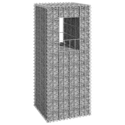 Stâlp tip coș gabion - 40x40x100 cm - fier