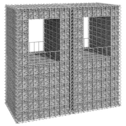 Stâlpi tip coș gabion - 2 buc. - 50x50x100 cm - fier