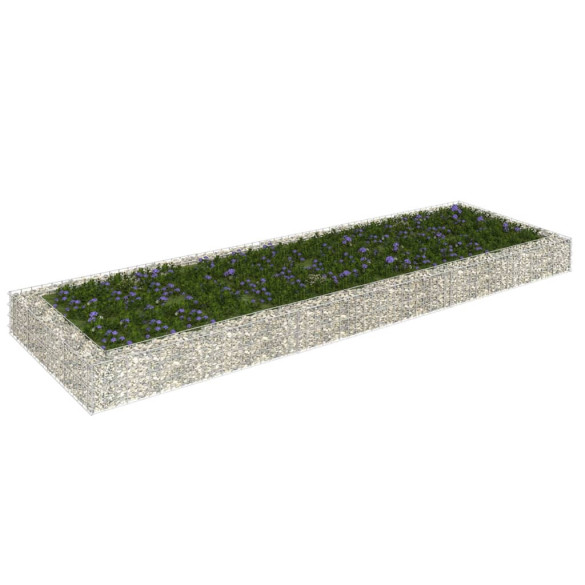 Strat înălțat de gabion - 300x100x20 cm - oțel galvanizat