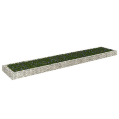 Strat înălțat de gabion - 500x100x20 cm - oțel galvanizat