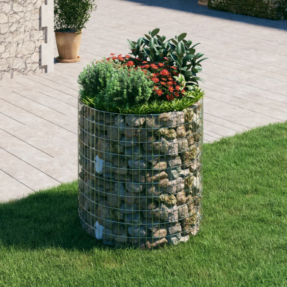 Stâlp de gabion - Ø100x100 cm - oțel galvanizat - circular