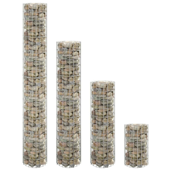 Straturi înălțate gabion 4 buc. Ø30x50/100/150/200 cm circulare