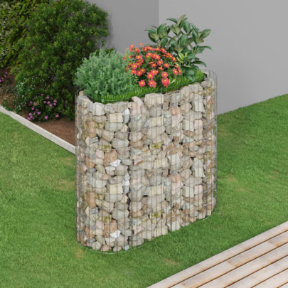 Strat înălțat gabion - 120x50x100 cm - fier galvanizat