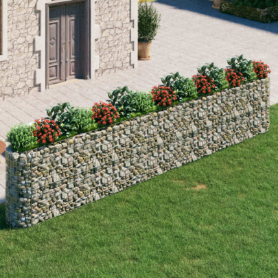 Strat înălțat gabion - 540x50x100 cm - fier galvanizat