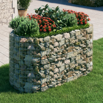 Strat înălțat gabion - 200x100x100 cm - fier galvanizat