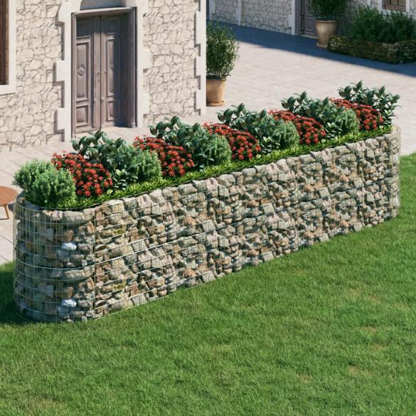 Strat înălțat gabion - 500x100x100 cm - fier galvanizat