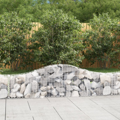 Coș gabion arcuit - 200x30x40/60 cm - fier galvanizat