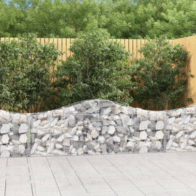 Coș gabion arcuit 200x30x60/80 cm fier galvanizat