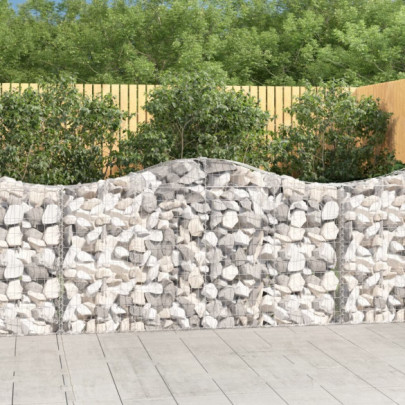 Coș gabion arcuit 200x30x100/120 cm fier galvanizat