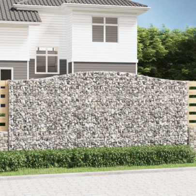 Coș gabion arcuit - 400x50x180/200 cm - fier galvanizat