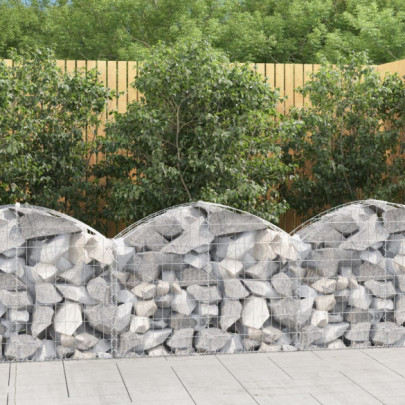 Coș gabion arcuit - 100x30x60/80 cm - fier galvanizat