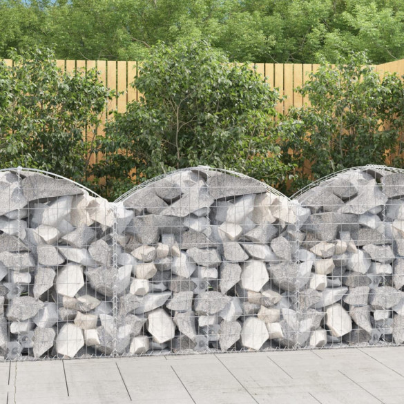 Coș gabion arcuit - 100x30x80/100 cm - fier galvanizat