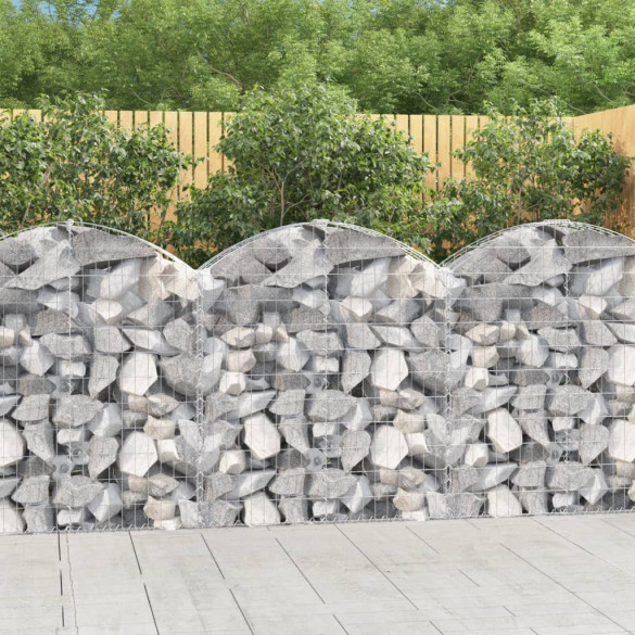 Coș gabion arcuit - 100x30x100/120 cm - fier galvanizat