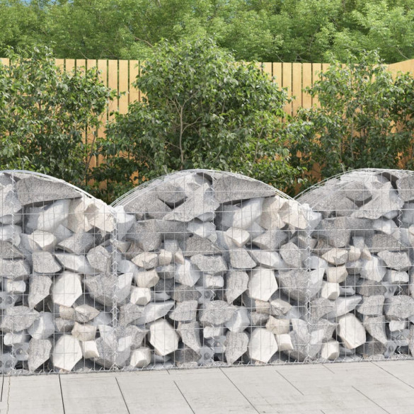 Coș gabion arcuit - 100x50x80/100 cm - fier galvanizat