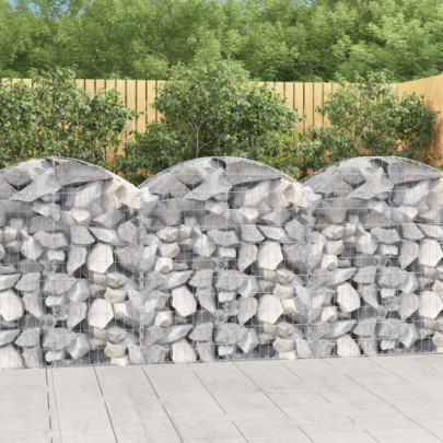 Coș gabion arcuit - 100x50x100/120 cm - fier galvanizat