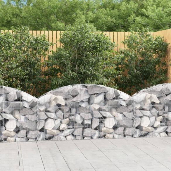 Coș gabion arcuit - 150x30x60/80 cm - fier galvanizat