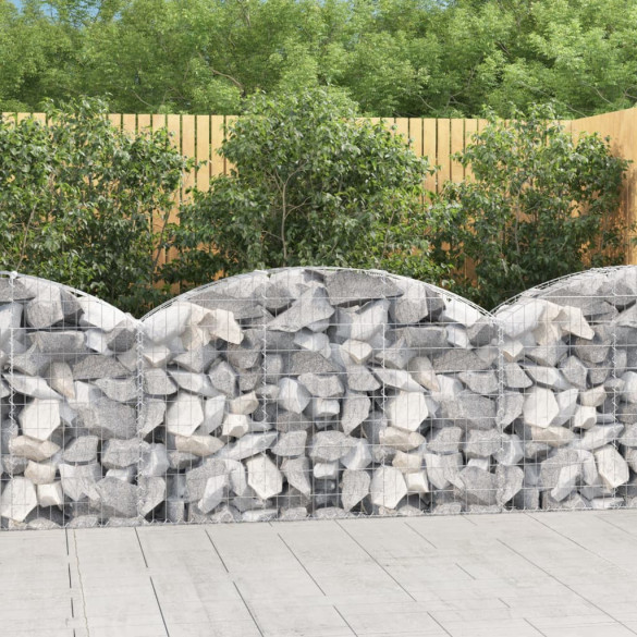 Coș gabion arcuit - 150x30x80/100 cm - fier galvanizat