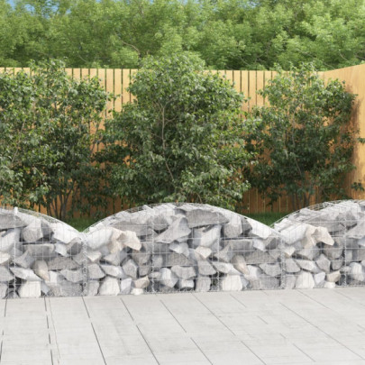 Coș gabion arcuit - 150x50x40/60 cm - fier galvanizat