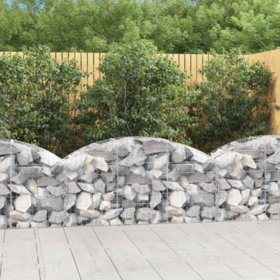 Coș gabion arcuit - 150x50x60/80 cm - fier galvanizat