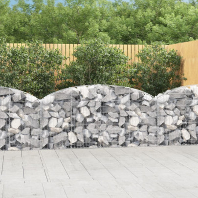 Coș gabion arcuit 200x30x80/100 cm fier galvanizat