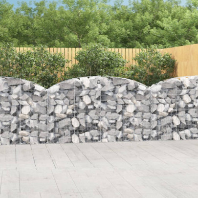 Coș gabion arcuit 200x30x100/120 cm fier galvanizat