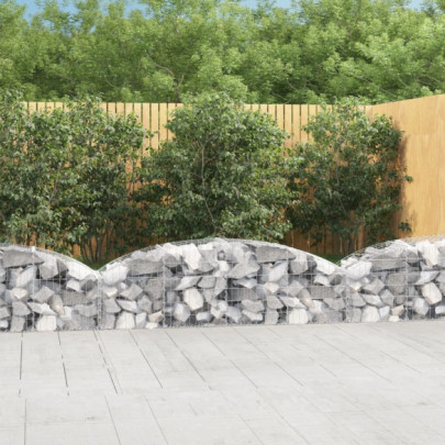 Coș gabion arcuit - 200x50x40/60 cm - fier galvanizat