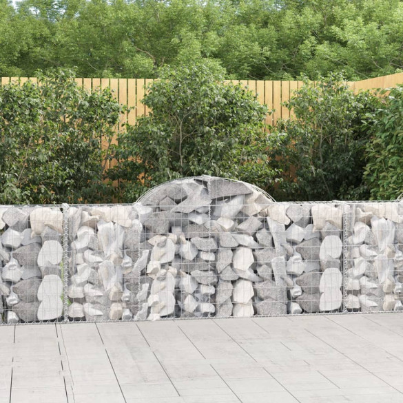 Coș gabion arcuit 200x30x80/100 cm fier galvanizat