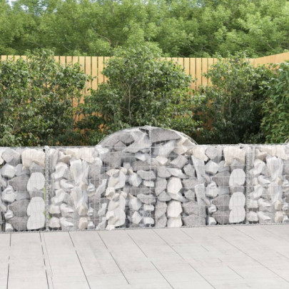 Coș gabion arcuit 200x30x80/100 cm fier galvanizat