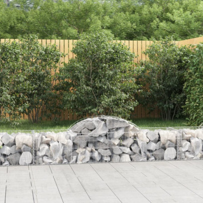 Coș gabion arcuit - 200x50x40/60 cm - fier galvanizat