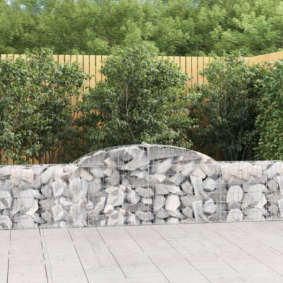 Coș gabion arcuit - 300x30x60/80 cm - fier galvanizat