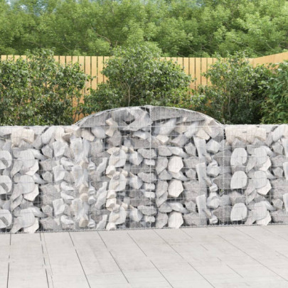 Coș gabion arcuit - 300x30x100/120 cm - fier galvanizat